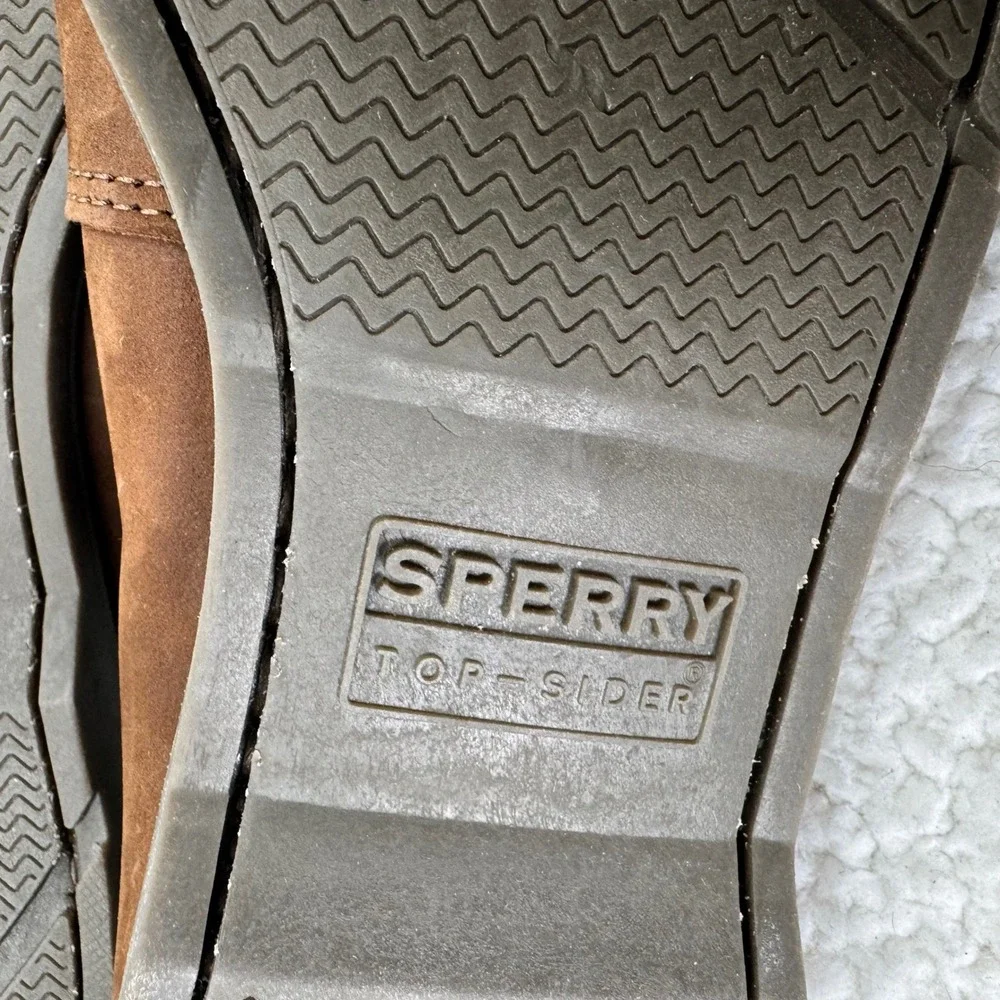 Sperry Top-Sider Boat Shoe Mens 12M Brown Leather Moc Toe 0777896 Nautical